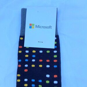 NEW Sock Club MICROSOFT Black Colorful Socks USA